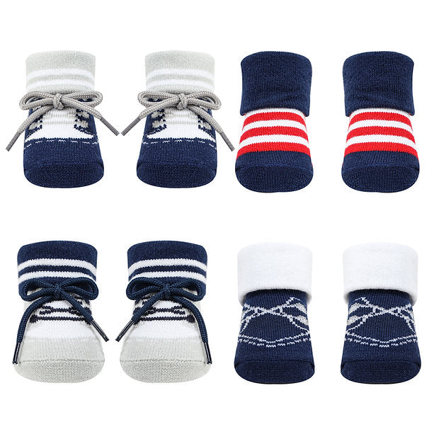 Infancie Baby Boys 4-Pack Socks Booties Gift Box IT3968