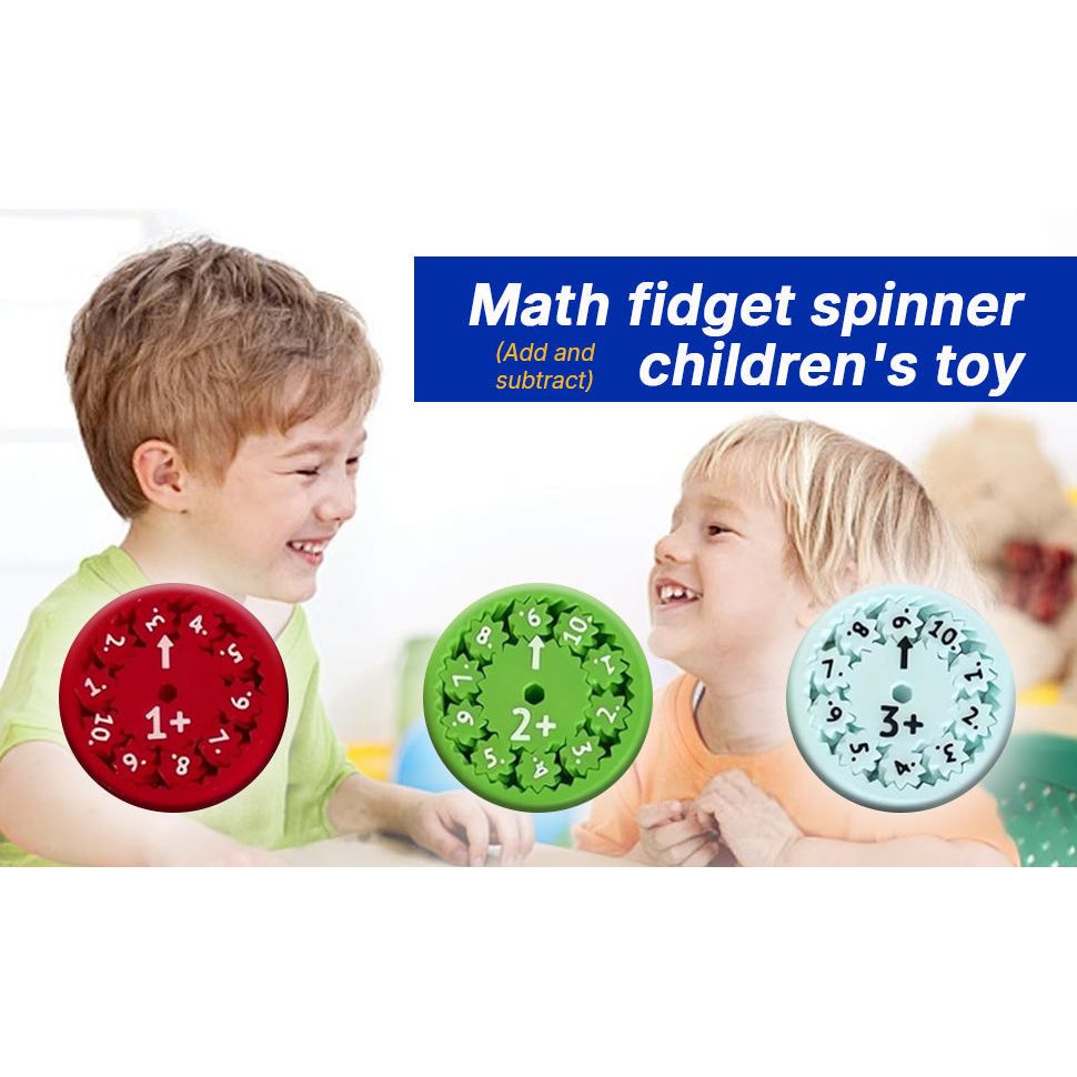 Pibi 2-in-1 Kids Educational Maths Fidget Spinner (Addition & Subraction Addition) 9 Pieces Age- 5 Years & Above