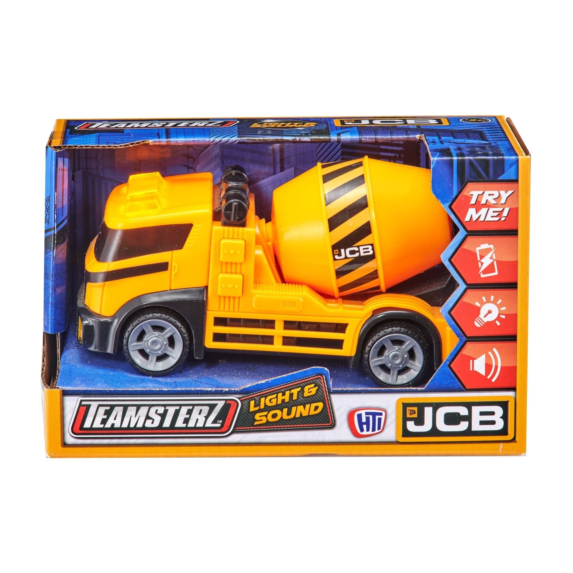 Teamsterz JCB Small Cement Mixer with Lights & Sound Yellow Age- 3 Years & Above