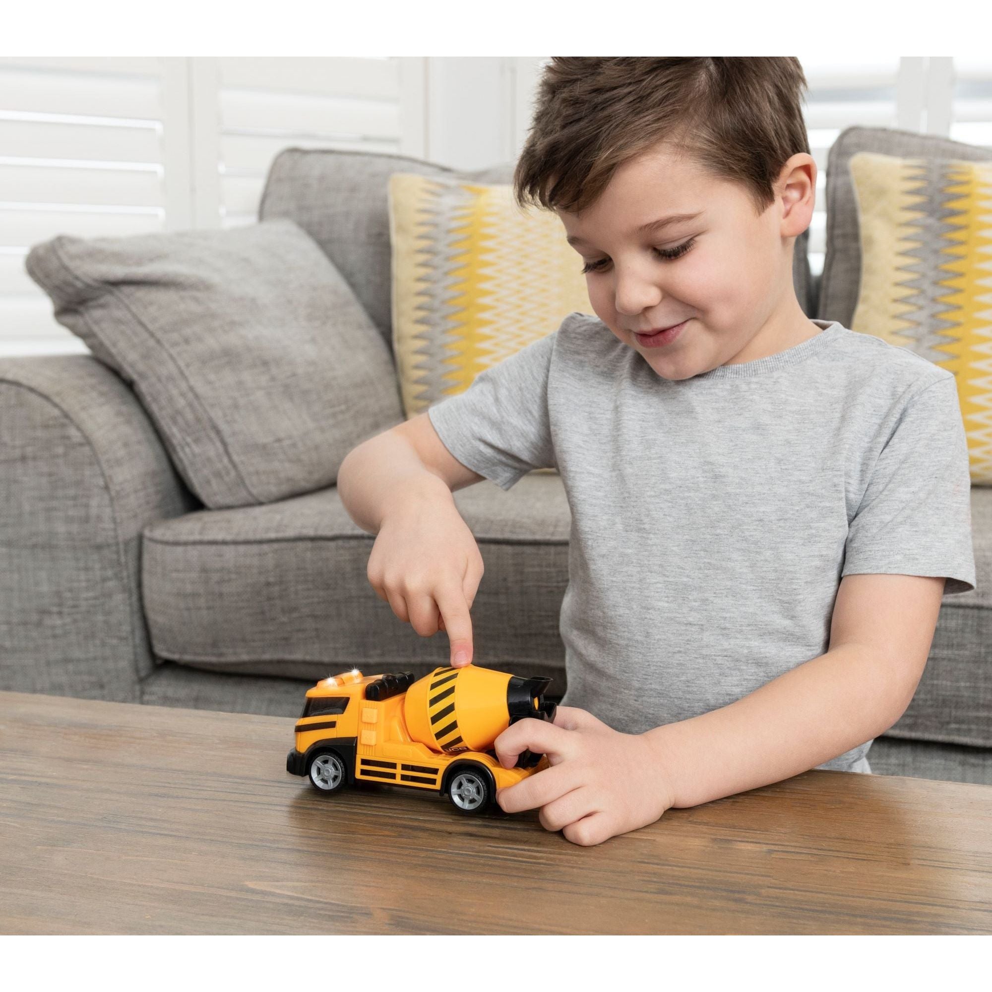 Teamsterz JCB Small Cement Mixer with Lights & Sound Yellow Age- 3 Years & Above