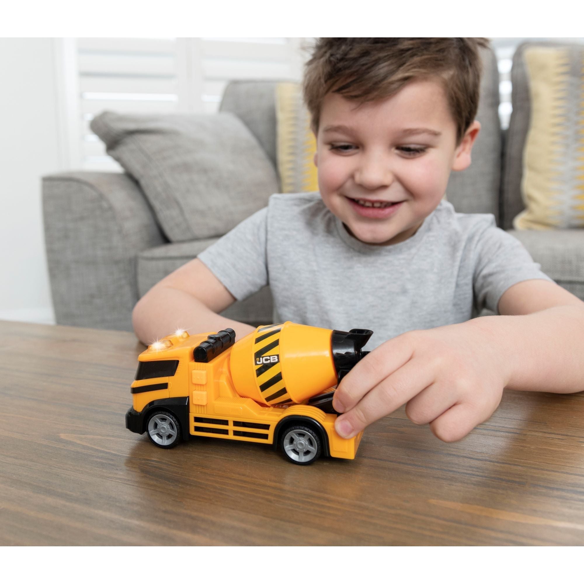 Teamsterz JCB Small Cement Mixer with Lights & Sound Yellow Age- 3 Years & Above