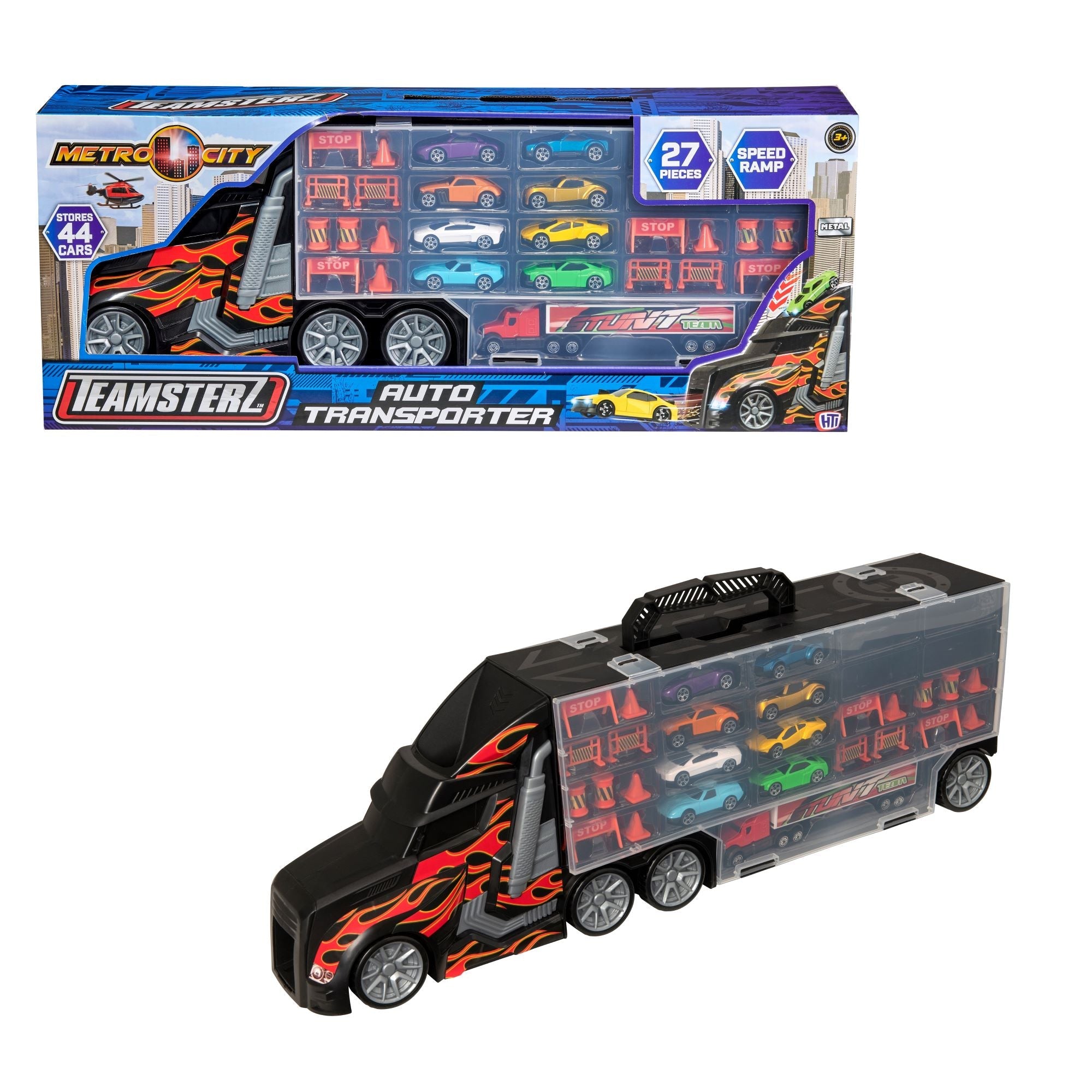 Teamsterz Metro City Auto Transporter + 8 Cars Multicolor Age- 3 Years & Above