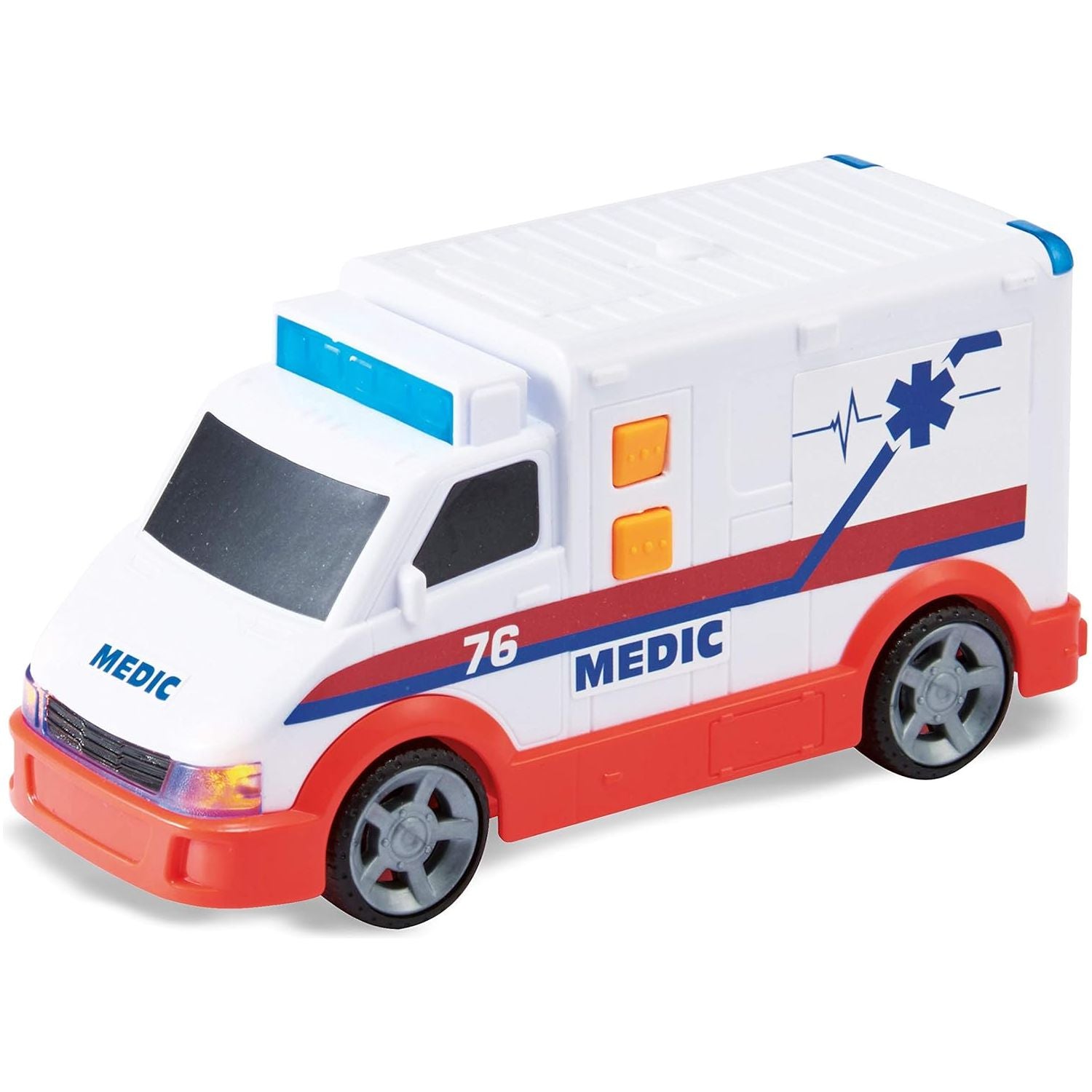 Teamsterz Small Light And Sound International Ambulance White Age- 3 Years & Above