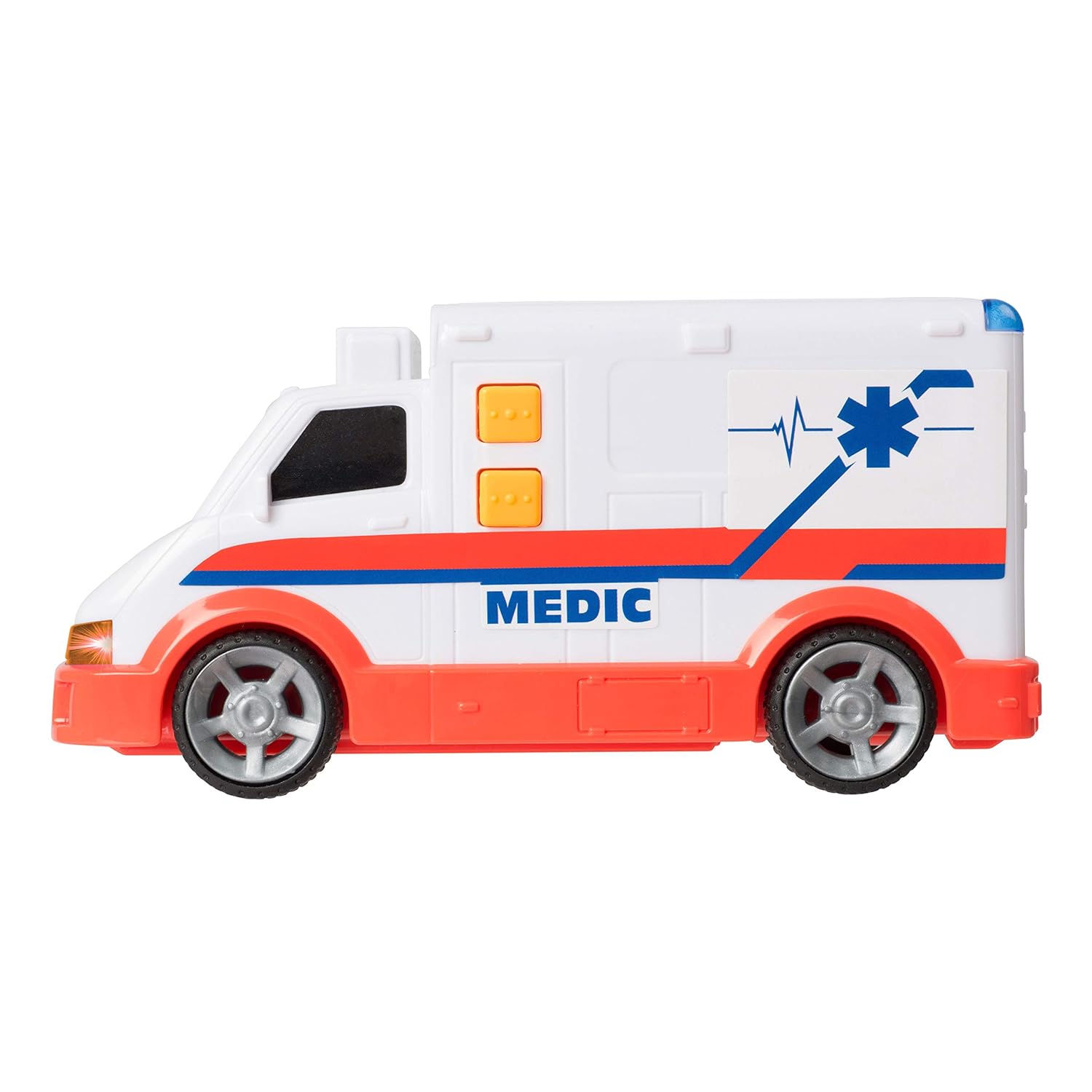 Teamsterz Small Light And Sound International Ambulance White Age- 3 Years & Above