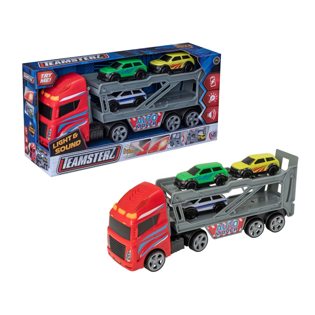 Teamsterz Small Transporter Truck With Three Cars Light & Sound Multicolor Age- 3 Years & Above