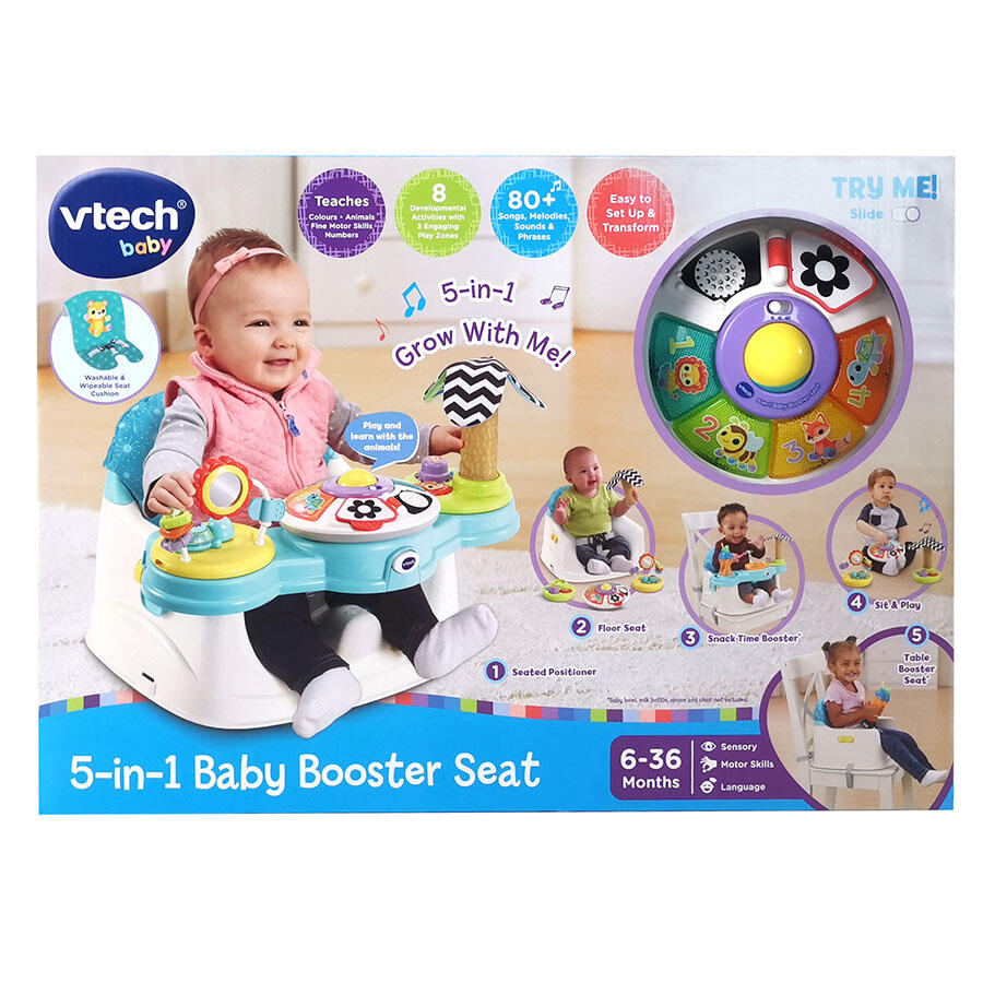 Vtech 5-in-1 Grow with Me Baby Booster Seat Multicolor Age- 6 Months to 36 Months