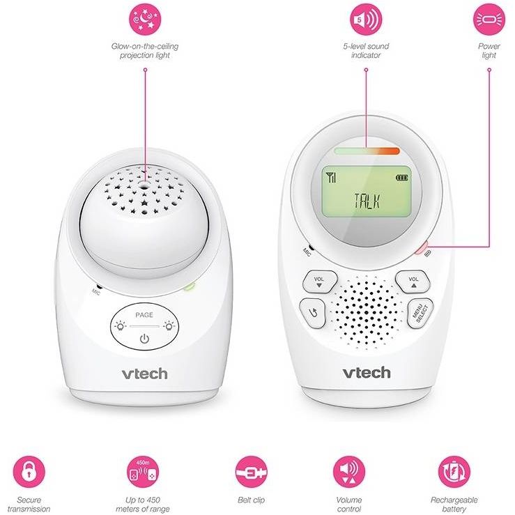 Vtech Digital Audio Monitor With LCD Night Light & Projection Age- Newborn & Above