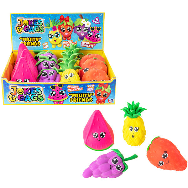 Jokes & Gags Fruity Friends Squish Toys Cdu Assorted Age-3 Years & Above