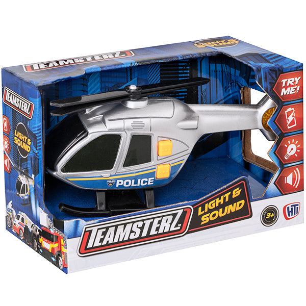 Teamsterz Light Up & Sound Police Helicopter Toy Age-3 Years & Above