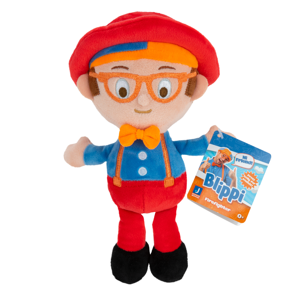 Blippi Fire Fighter 6-Inch Little Feature Blippi Talking Plush with Sound Multicolor Age- Newborn & Above