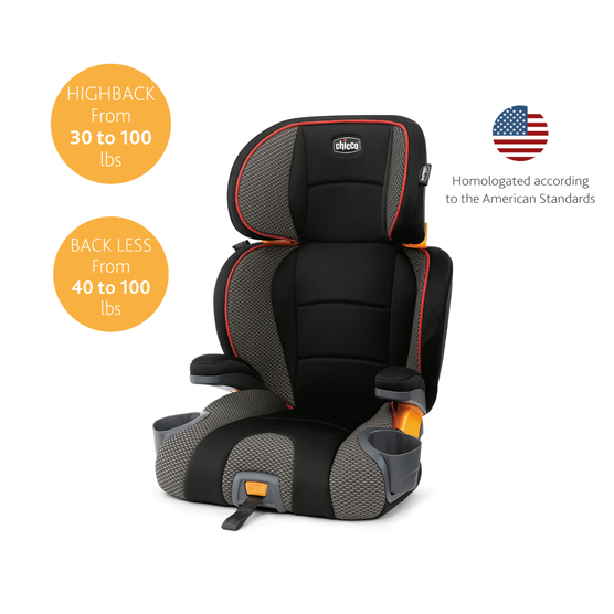 Chicco KidFit 2-In-1 Belt Positioning Booster Car Seat, Atmosphere Age- 3 Years to 12 Years (Holds from 15 - 45kg)