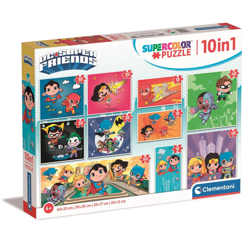 Clementoni 10 in 1 DC Comics Puzzle Age- 4 Years & Above