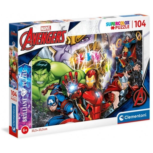 Clementoni  Brilliant Marvel Superheroes Puzzles 104 Pieces 6Y+