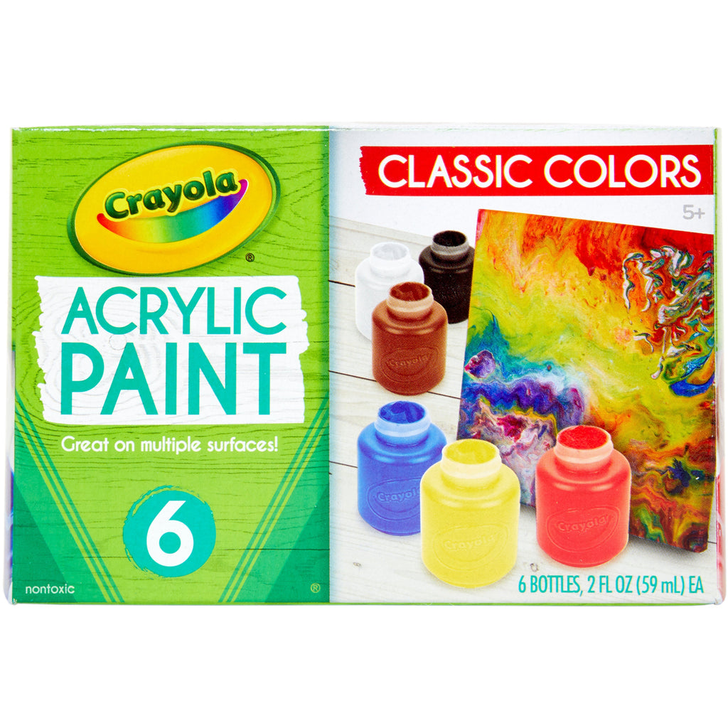 Crayola Acrylic Paint Set Assorted Colours 6 Pieces (20-1997)