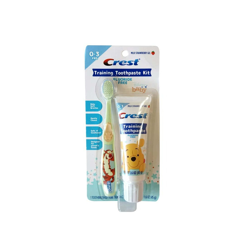 Crest Baby Training Toothpaste and Toothbrush Kit, Disney Winnie the Pooh, Mild Strawberry Gel 0 - 3Y