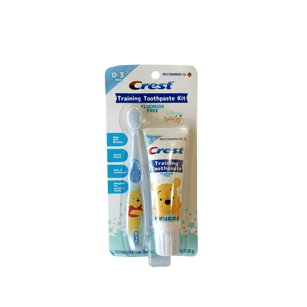 Crest Baby Training Toothpaste and Toothbrush Kit, Disney Winnie the Pooh, Mild Strawberry Gel 0 - 3Y