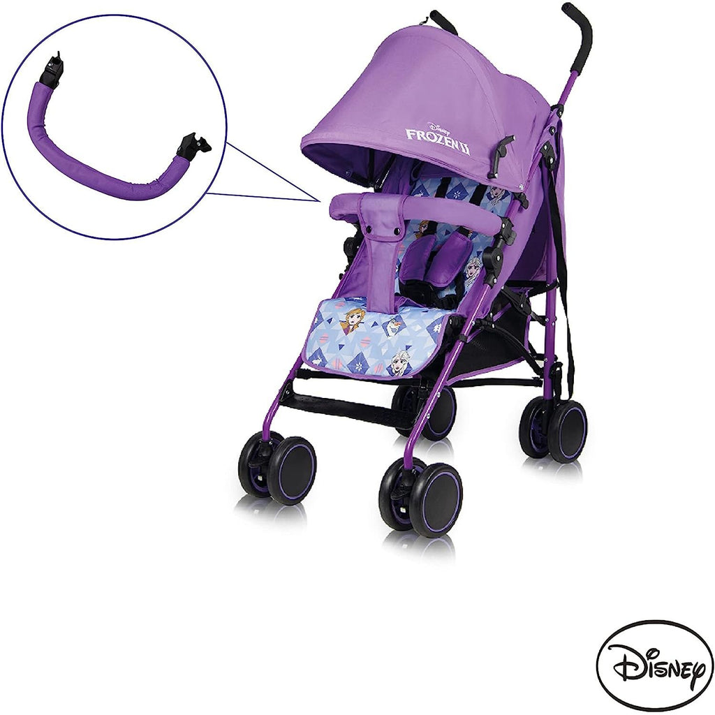 Disney Frozen 2 Lightweight Adventure Stroller + Storage Cabin | 0 36 Months, Compact Design, Shoulder Strap, Adjustable Reclining Seat And More. Purple Age 3 Months To 36 Months