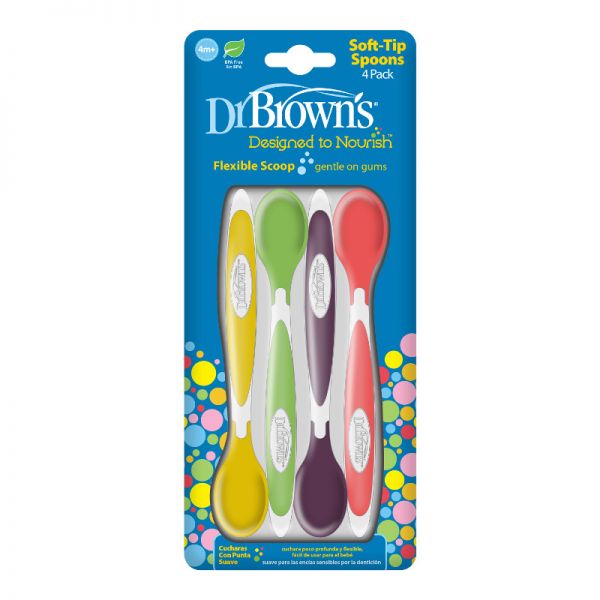 Dr Brown's Soft Tip Spoons, 4 Pack 4m+