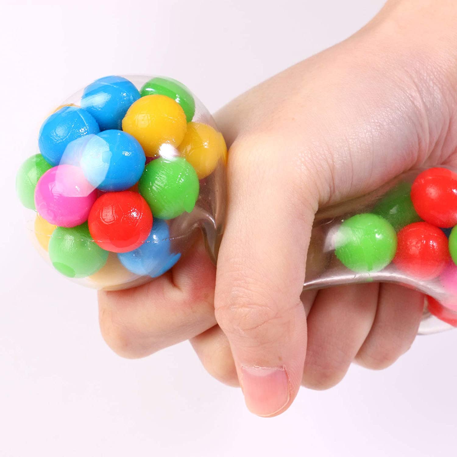 Fidget Key Chain Balls - Set of 3 Stress Ball Fidget Hand Strengthening Toy