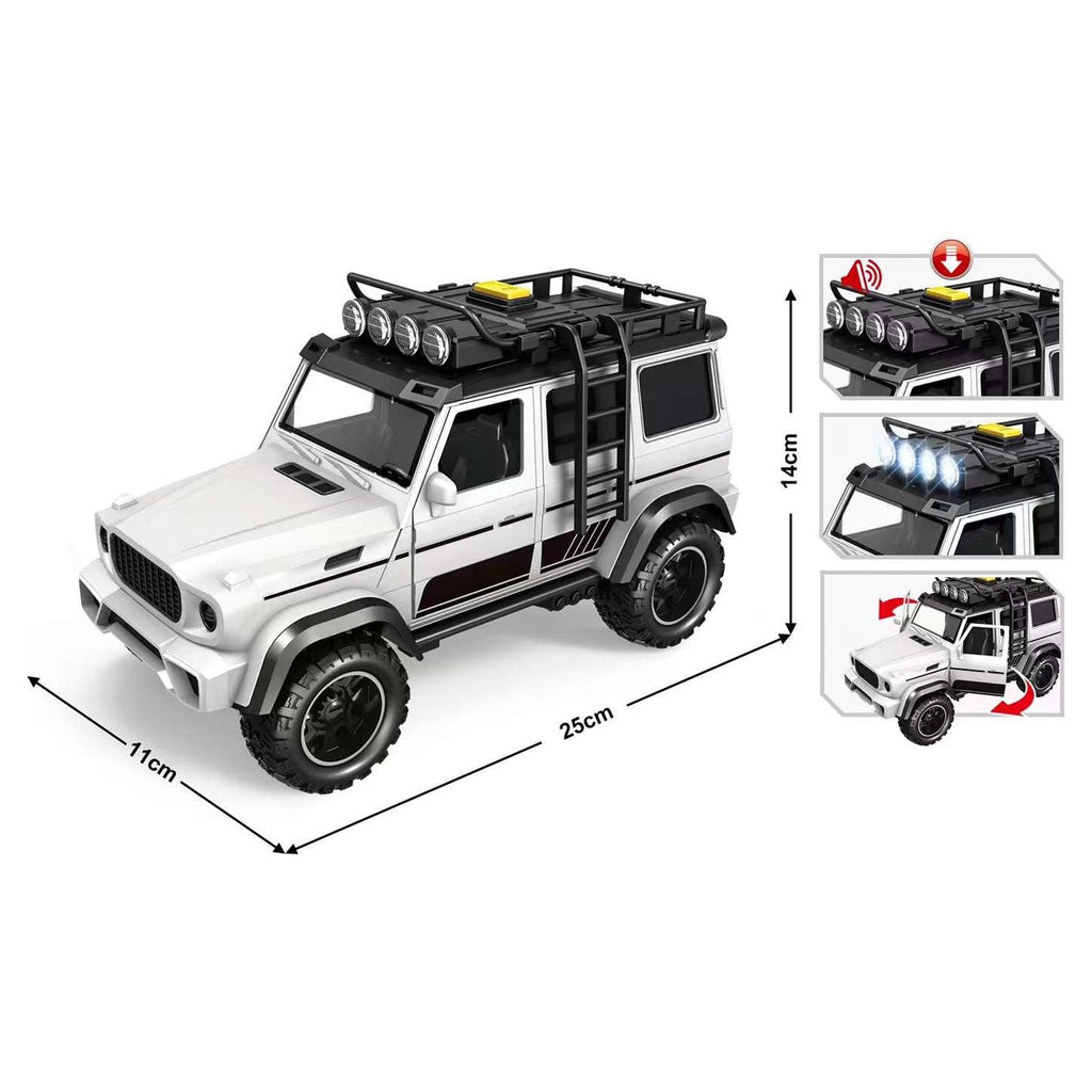 Toy Star 1:14 Scale Outdoor Off-road Jeep with Light & Sound White/Black Age- 4 Years & Above