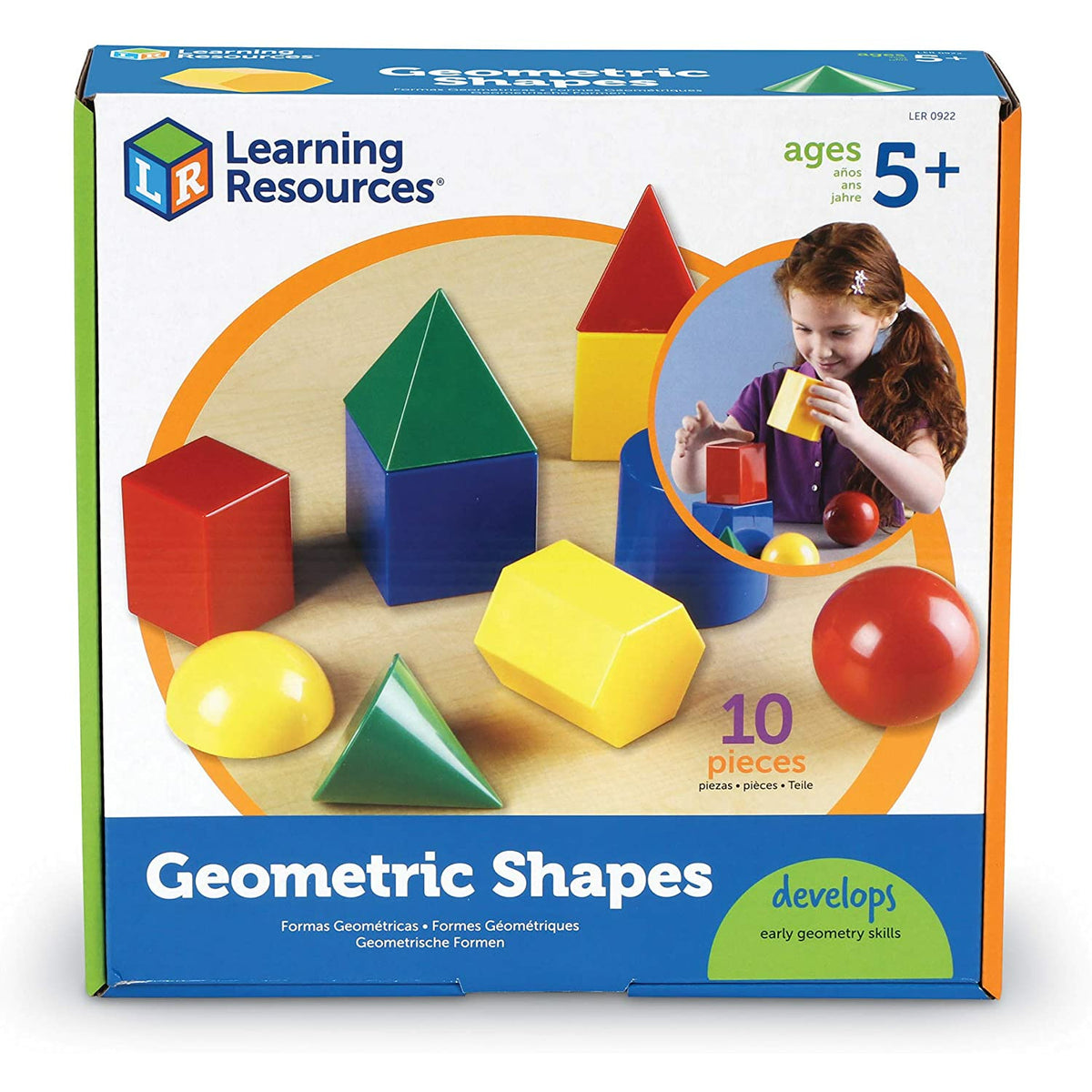 Learning Resources Large Plastic Geometric Shapes, Set Of 10 Age 5 ...