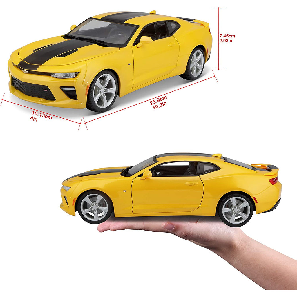 Maisto  Diecast 1:18 Cheverot Camaro 2016 Yellow Age- 4 Years & Above