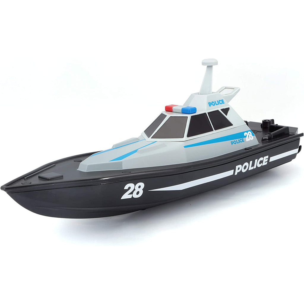 Maisto Police High Speed Boat/Yacht with Remote Control Black/White Age- 8 Years & Above