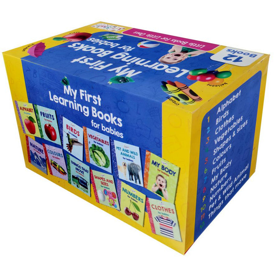 My First Learning Board Books for Babies – Boxset of 12 Board Books for Kids