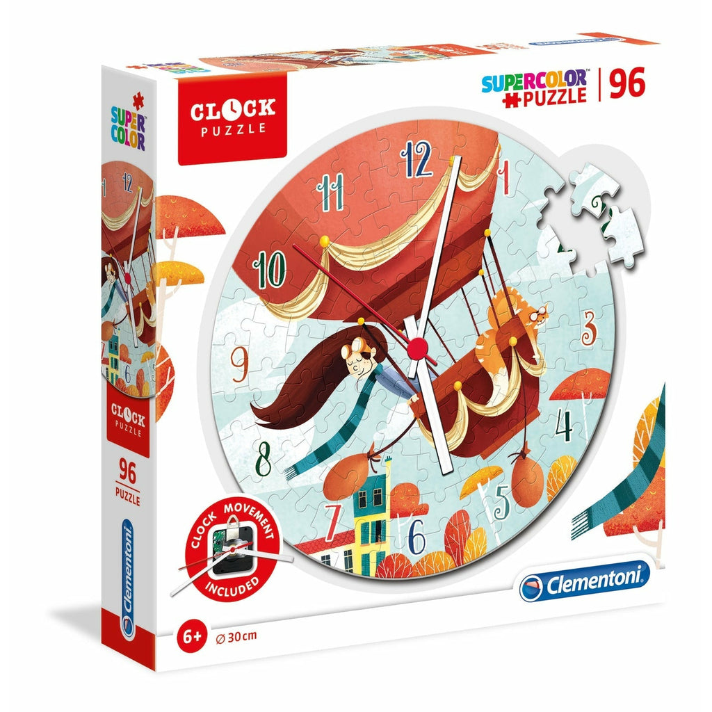 Clementoni Balloon In The Wind Clock Supercolor Puzzle 96 Pieces 6Y+