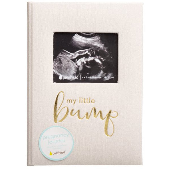 Pearhead Linen Pregnancy Journal Ivory Age-Newborn & Above