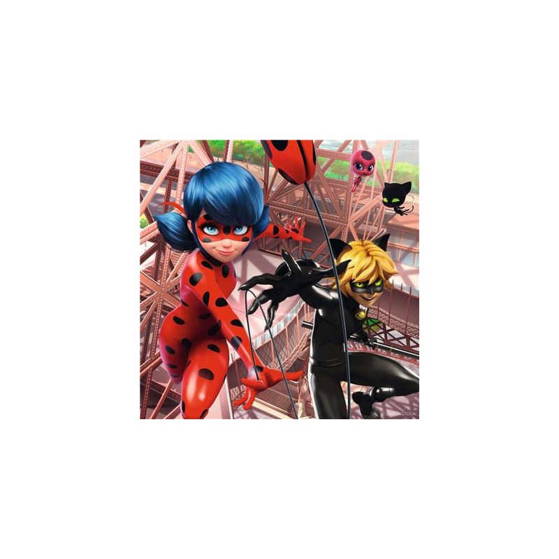 Ravensburger Miraculous Helden Ladybug Jigsaw Puzzle 3 x 49 Pieces Age- 5  Years & Above - Peekaboo