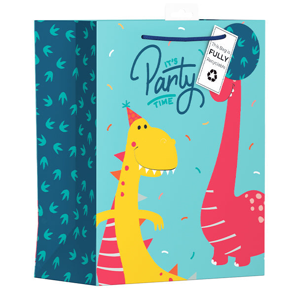 Giftmaker Party Dinosaurs Gift Bag Large Age- Newborn & Above