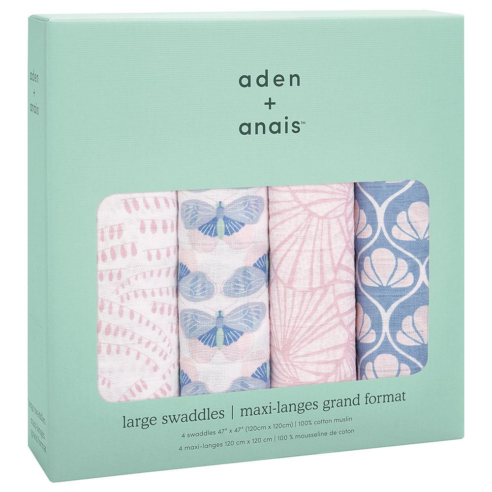 aden + anais Classic 4 Pack Swaddles - Deco Age 0-3m