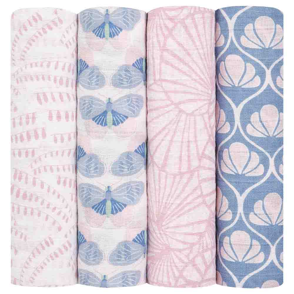 aden + anais Classic 4 Pack Swaddles - Deco Age 0-3m