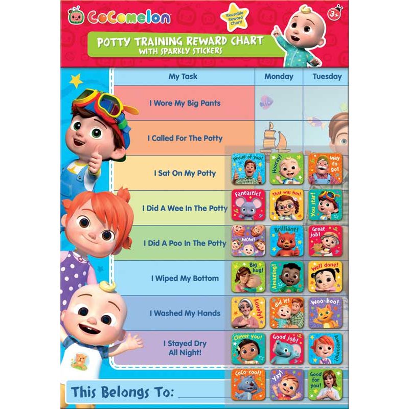 Cocomelon Everyday Reward Chart With Stickers Age-3 Years & Above