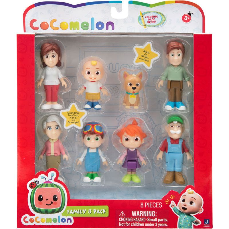 Cocomelon Family Figure 8 Pack Age-3 Years & Above